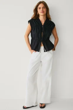 Ellos Skjorter & Bluser>Collection Bluse med snørebånd Sort