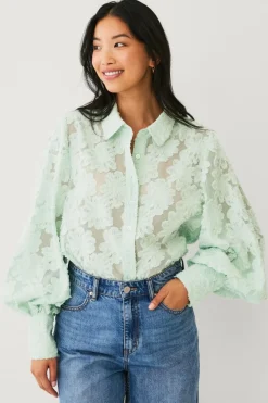 Ellos Collection Bluse Kim Lysegrøn Clearance