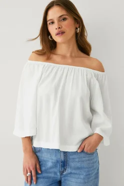 Ellos Skjorter & Bluser>Collection Bluse uden skuldre Hvid