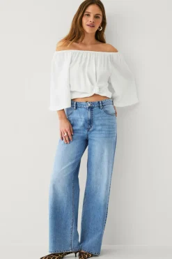 Ellos Skjorter & Bluser>Collection Bluse uden skuldre Hvid