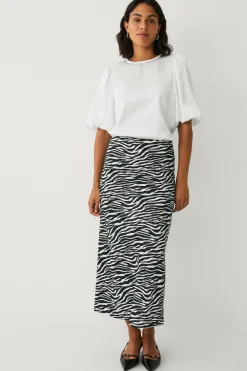 Ellos Collection Bluse i satin hvid Best