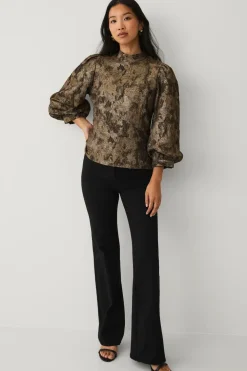 Ellos Skjorter & Bluser>Collection Bluse i Jacquard guld