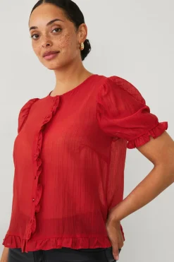 Ellos Collection Bluse Rød Best