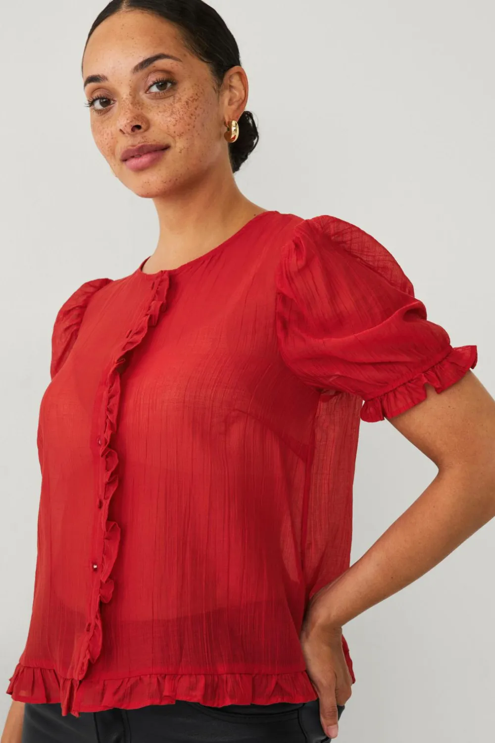 Ellos Collection Bluse Rød Best