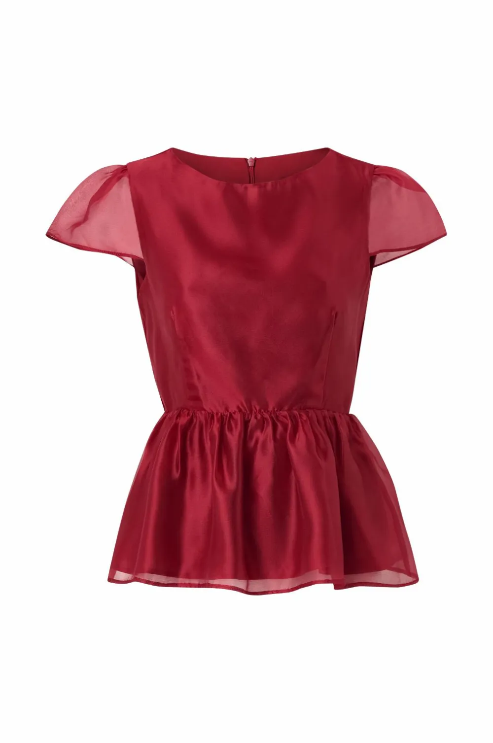 Ellos Skjorter & Bluser>Collection Bluse med peplum rød