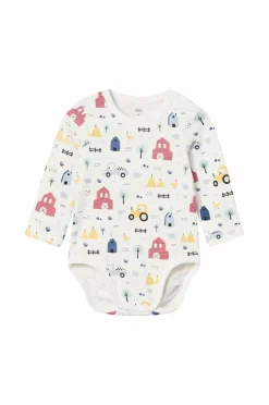 Ellos Collection Bodystocking Leo Lys beige bjørnemønster