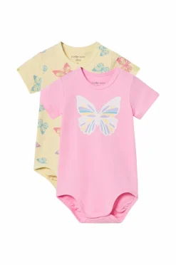 Ellos Collection Body Sunny 2-pak gulmønstret+rosa Online