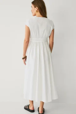 Ellos Collection Bomuldskjole Hvid Outlet