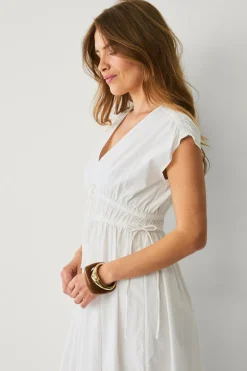 Ellos Collection Bomuldskjole Hvid Outlet