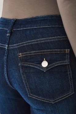 Ellos Collection Bootcut jeans med baglommer mørk blå Outlet