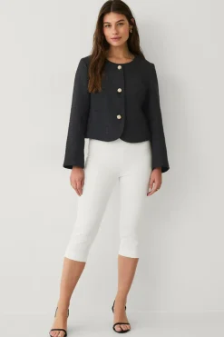 Ellos Blazere & Veste>Collection Bouclé-jakke med guldknapper Sort