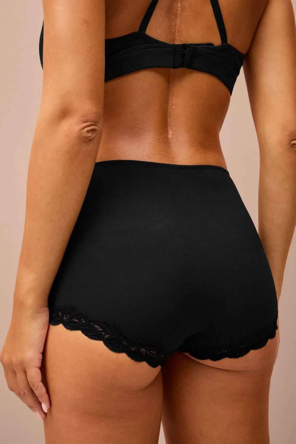 Ellos Trusser>Collection Boxershorts med høj talje 3-pak Sort + beige + vit