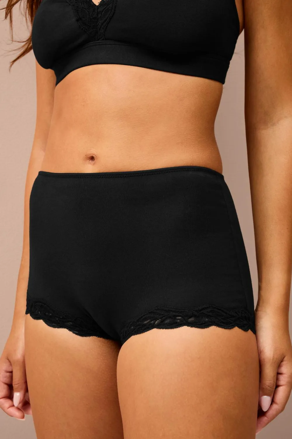 Ellos Trusser>Collection Boxershorts med høj talje 3-pak Sort + beige + vit