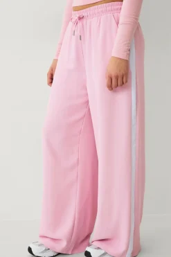 Ellos Bukser & Leggings>Collection Brede bukser med sidestriber lyserød