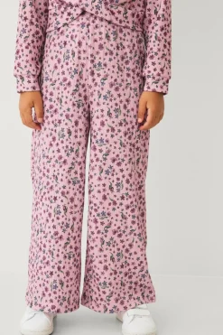 Ellos Collection Brede bukser Rosa blommig Clearance