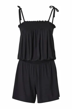 Ellos Strandtøj>Collection Buksekjole med smocket detalje Sort