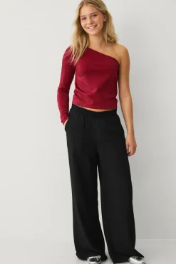 Ellos Collection Bukser med brede ben sort Hot