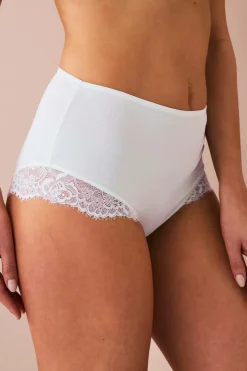 Ellos Collection Bukser med høj talje Hvid Discount