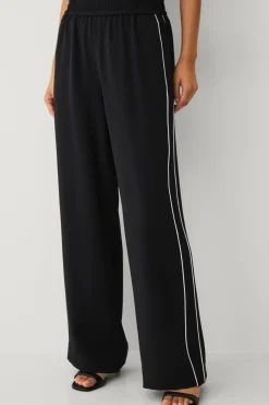 Ellos Collection Bukser med sidestriber sort Sale