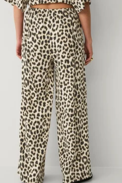 Ellos Collection Bukser i viskose Leopard printet Online