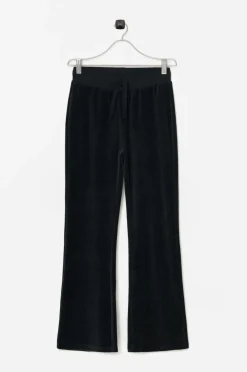 Ellos Collection Bukser Clare i velour Black mdf/metal Discount