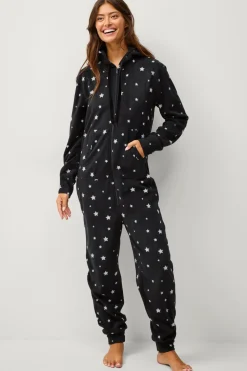 Ellos Collection Buksekjole i fleece Sortmønstret Best