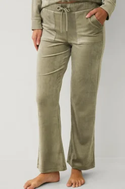 Ellos Loungewear & Homewear|Bukser>Collection Bukser i velour Grøn farve