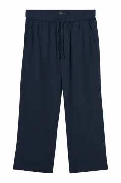 Ellos Collection Bukser i hørblanding Marineblå Hot