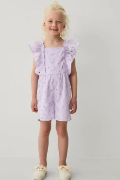 Ellos Jumpsuits>Collection Buksekjole med blondebroderi Lilla