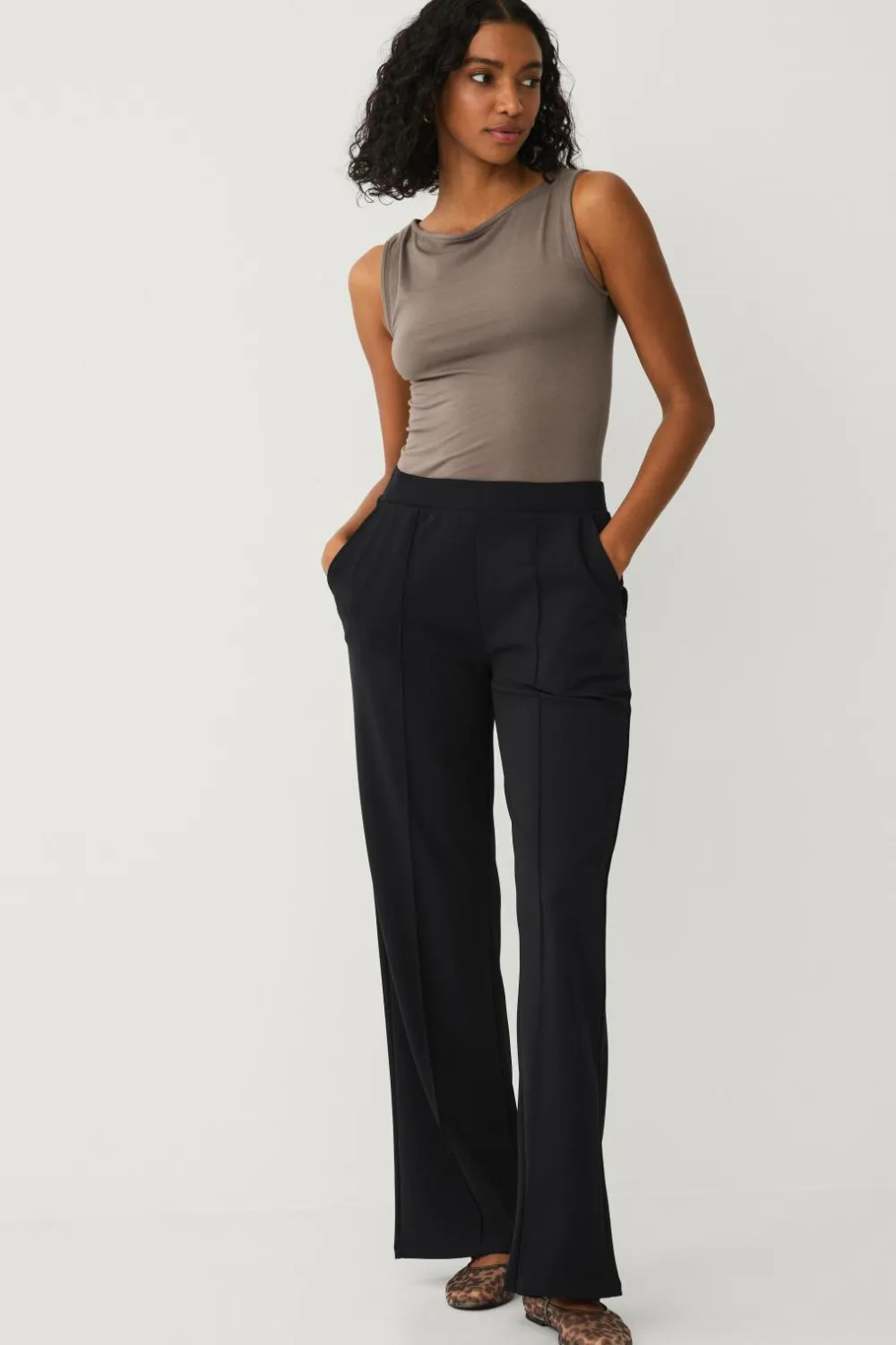 Ellos Bukser>Collection Bukser i jersey dyb sort