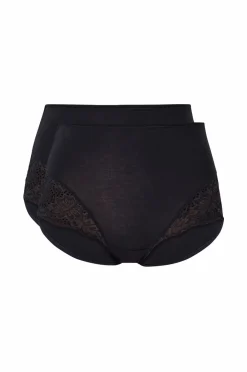 Ellos Collection Bukser med høj talje, 2-pak Sort Hot