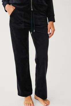 Ellos Loungewear & Homewear|Bukser>Collection Bukser i velour Sort