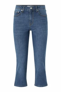 Ellos Jeans>Collection Caprijeans Mellanblå