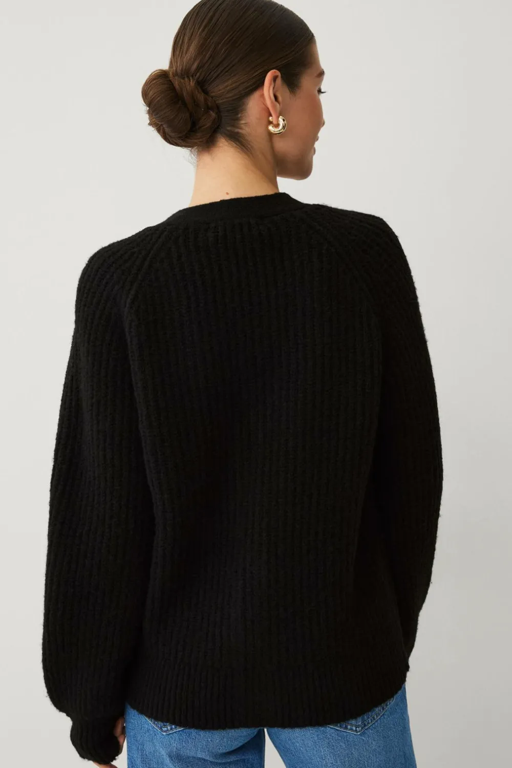 Ellos Trøjer & Cardigans>Collection Cardigan med knapper sort