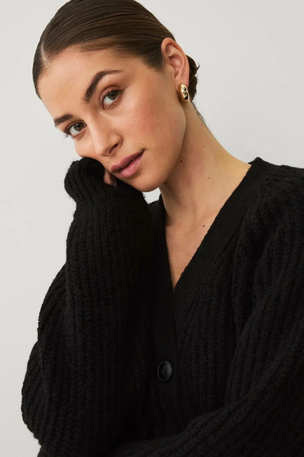 Ellos Trøjer & Cardigans>Collection Cardigan med knapper sort