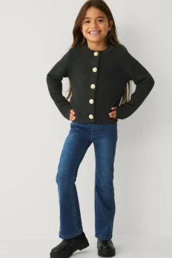 Ellos Trøjer & Cardigans>Collection Cardigan med guldfarvede knapper Sort