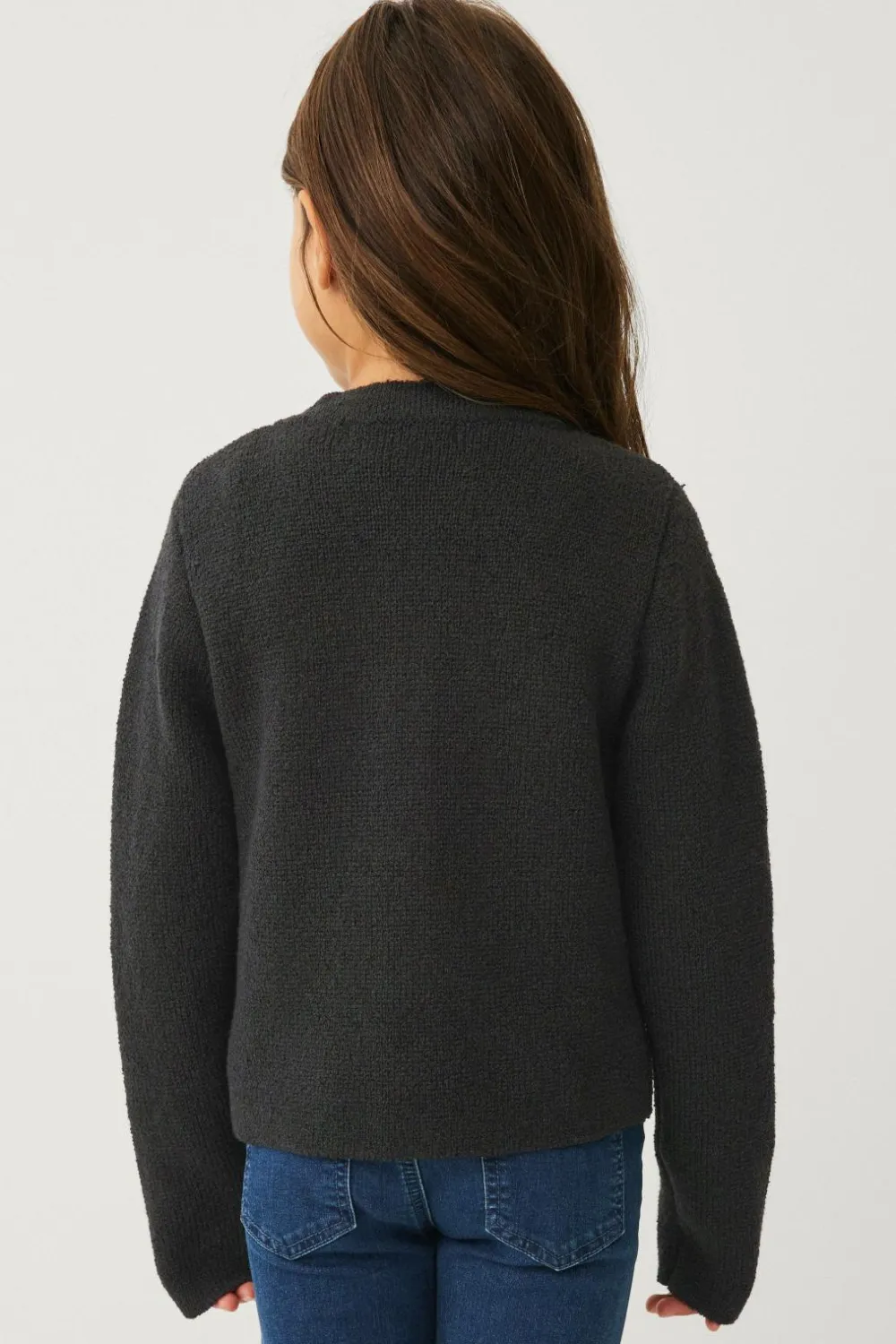 Ellos Trøjer & Cardigans>Collection Cardigan med guldfarvede knapper Sort