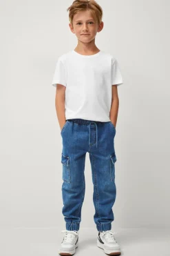 Ellos Bukser & Leggings>Collection Cargobukser Dylan Blå denim