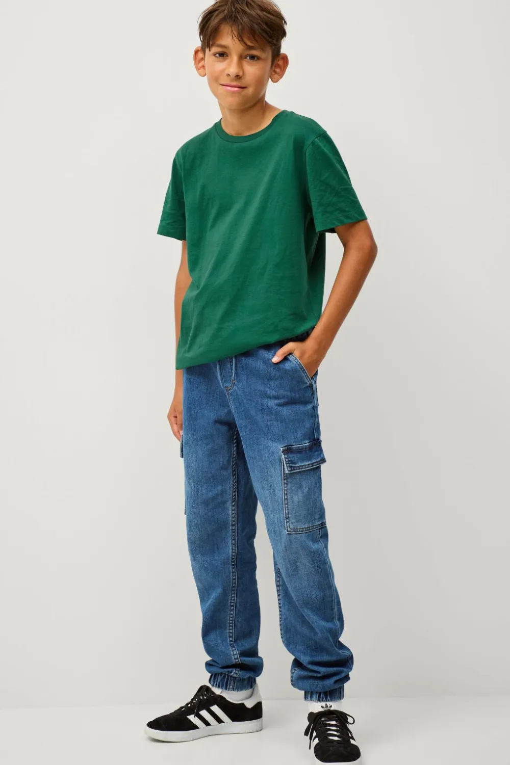 Ellos Bukser & Leggings>Collection Cargobukser Dylan Blå denim