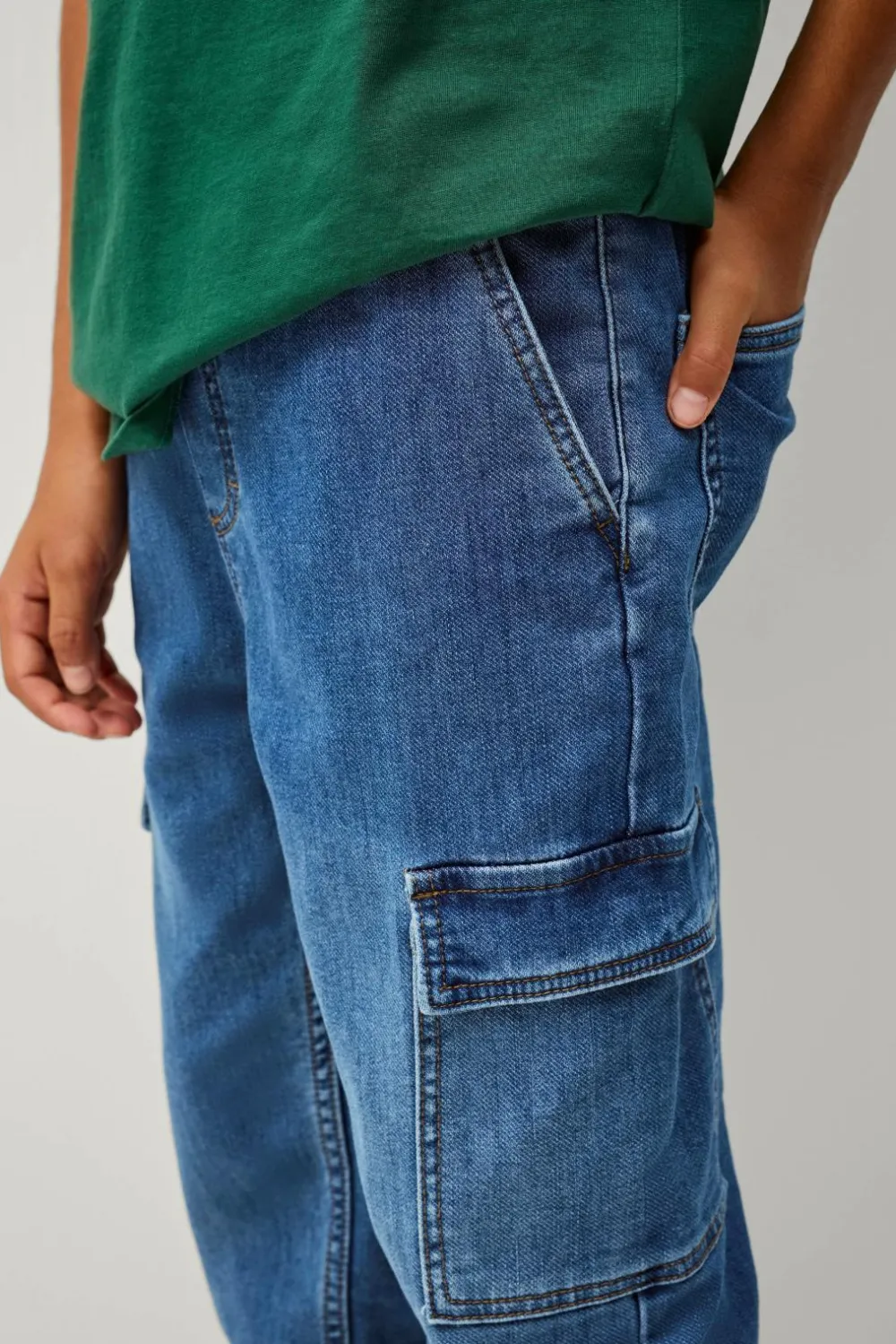 Ellos Bukser & Leggings>Collection Cargobukser Dylan Blå denim