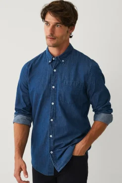 Ellos Collection Cowboyskjorte Bryant Mørkeblå denim New