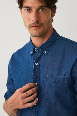 Ellos Collection Cowboyskjorte Bryant Mørkeblå denim New