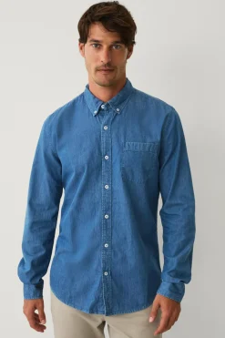 Ellos Collection Cowboyskjorte Bryant Lyseblå denim Sale