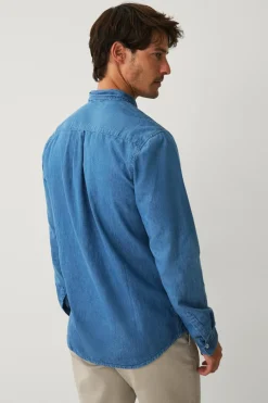 Ellos Collection Cowboyskjorte Bryant Lyseblå denim Sale