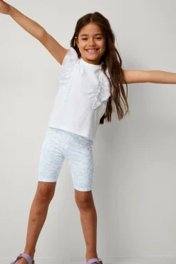 Ellos Collection Cykelshorts Phoebe 2-pak Hvid + blå blomstret Sale