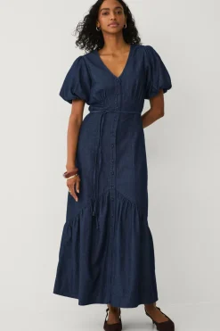 Ellos Collection Denimkjole mørkeblå Best