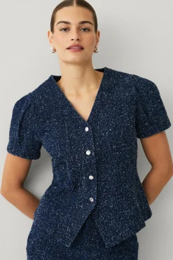 Ellos Skjorter & Bluser>Collection Denimbluse Mørkeblå