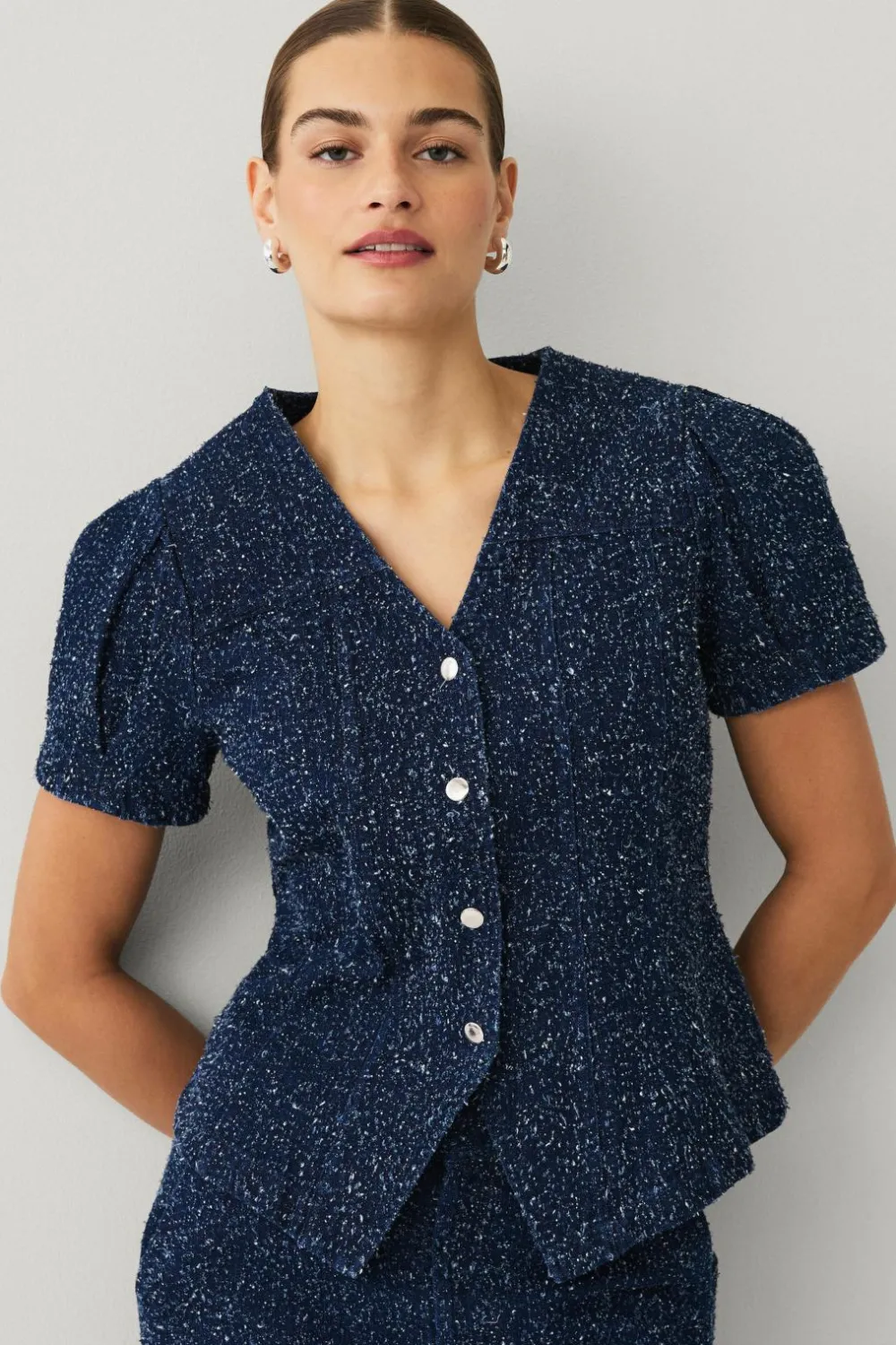 Ellos Skjorter & Bluser>Collection Denimbluse Mørkeblå