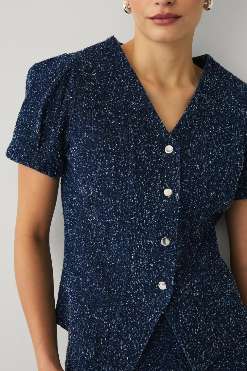 Ellos Skjorter & Bluser>Collection Denimbluse Mørkeblå