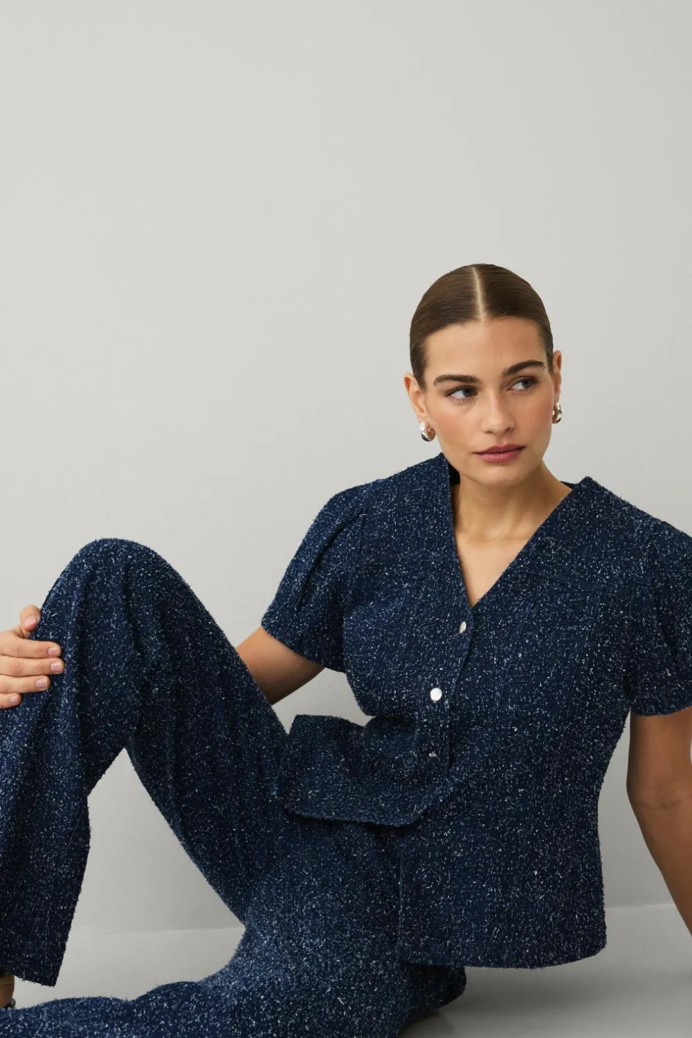 Ellos Skjorter & Bluser>Collection Denimbluse Mørkeblå